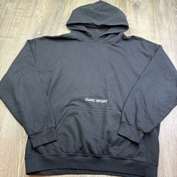 Darc Sport Mens Black Long Sleev Wolves Club Graphic Pullover Hoodie Size M - Picture 1 of 11